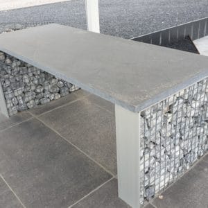 Table gabion pierre